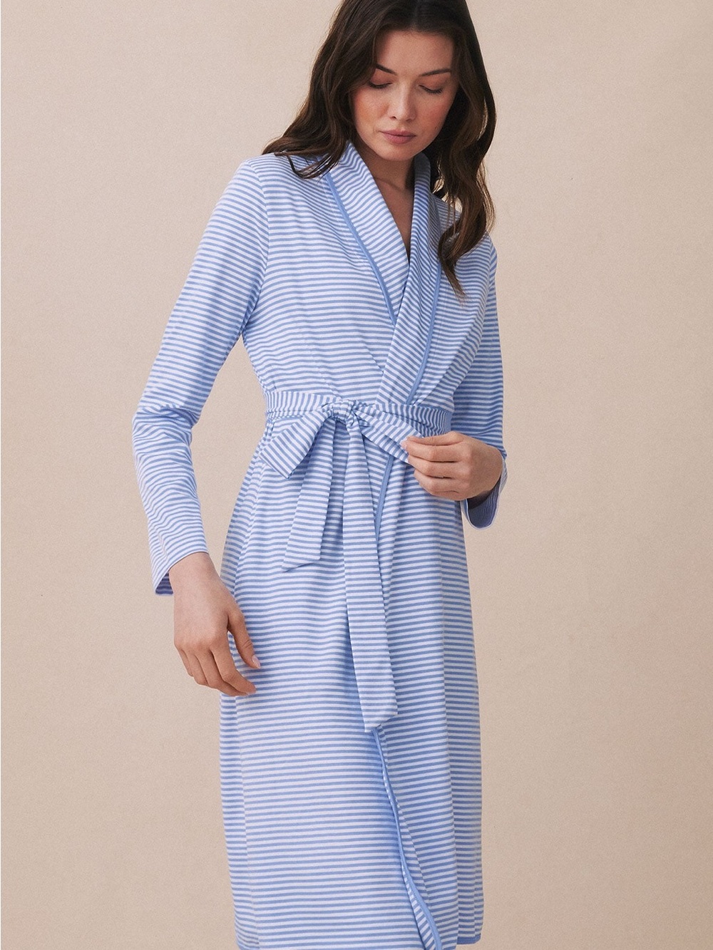 Lake Pajamas Pima Robe in Hydrangea